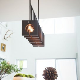 Elstead lighting hanglamp Ludlow, 8-lichts graphite