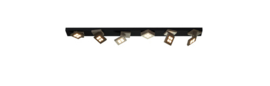 Bopp leuchten plafondlamp Book led, 6-lichts zwart-taupe