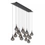 Lucide hanglamp Tears led, 16-lichts zwart