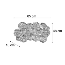Qazqa wandlamp Hikina, 2-lichts goud-wit