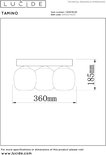 Lucide plafondlamp Taminoo led, 3-lichts zwart