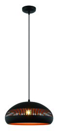 Freelight hanglamp Duomo, zwart - goud 40 cm