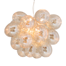 By Rydéns hanglamp Gross Grande, 8-lichts met amber glas incl. ledbron