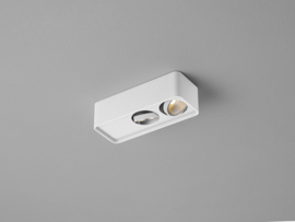 Helestra plafondspot Cas led, 2-lichts mat wit