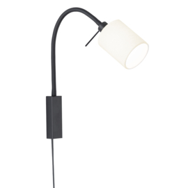 Fischer & Honsel wandlamp Flex Maui led, mat zwart met wit