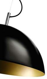 Pujol Lighting hanglamp Aura, zwart - goud 65 cm