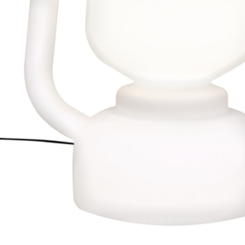 Qazqa buiten vloerlamp Storm, wit