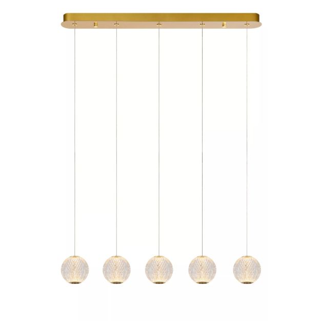 Lucide hanglamp Cintra, 5-lichts transparant