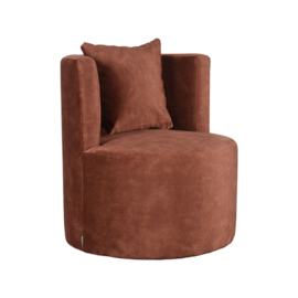 Label 51 fauteuil Evy, stof velours rust