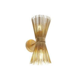 Qazqa wandlamp Broom, 2-lichts goud