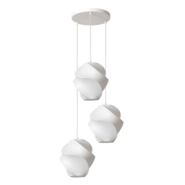 Lucide LA VAGUE Hanglamp - Ø 51 cm - 3xE27 - Wit