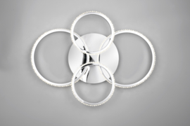 Trio lighting plafondlamp Cires led, chroom incl. switch dimmer