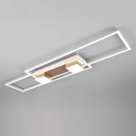 Trio lighting plafondlamp Albany led, caffee-aluminium incl. switch dimmer