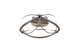 Trio lighting plafondlamp Charivari led, mat nikkel 41 cm