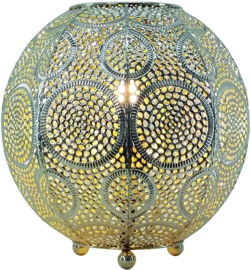 Tafellamp Stampa, gepolijst nikkel 22 cm
