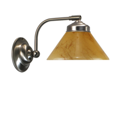 Old timerlight wandlamp Dakkap, donker marmer