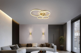 Trio lighting plafondlamp Drake led,  mat goud