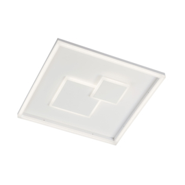 Fischer & Honsel plafondlamp Trey led, wit incl. afstandsbediening