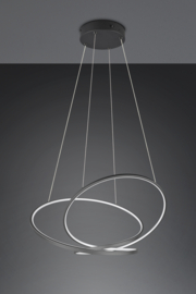 Trio lighting hanglamp Darvin led, zwart incl. switch dimmer