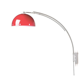 Pujol Lighting wandlamp Retro, mat nikkel met kap