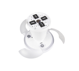 Trio lighting plafond ventilator Moss, wit incl. remote