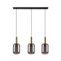 Lucide hanglamp Joanet 3-lichts, rookglas