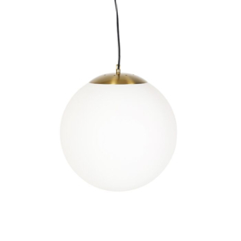 Qazqa  hanglamp Ball, opaal glas 40 cm