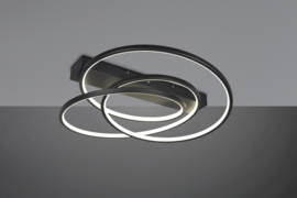 Trio lighting plafondlamp Darvin led, zwart incl. switch dimmer