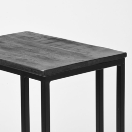 Label 51 Bijzettafel Move,  zwart mangohout/zwart metaal