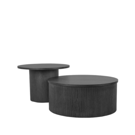 Label 51 Salontafel Olivia, set zwart eiekenhout