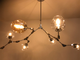 Light trend hanglamp Atom, 7-lichts black