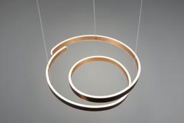 Trio lighting hanglamp Marnie led, zwart-goud incl. switch dimmer