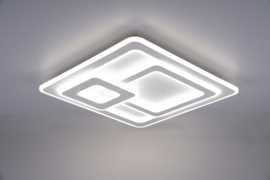 Plafondlamp Mita led, mat wit incl. afstandsbediening 51 cm
