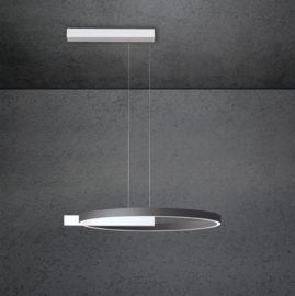 Escale hanglamp Midnight single led, wit-antraciet incl. touchdimmer 60 cm