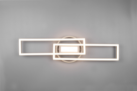 Plafondlamp Twister led, 3-delig mat nikkel incl. switch dimmer