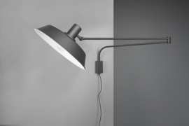 Trio lighting wandlamp Bolder, zwenkbaar met zwarte kap