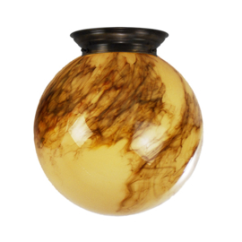 Old timer light plafondlamp Bol, licht marmer glas