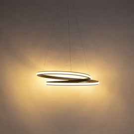 Qazqa hanglamp Rowan led, zwart incl. switch dimmer 74 cm