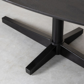 Label 51 Eettafel Rosie, zwart mangohout 260 cm