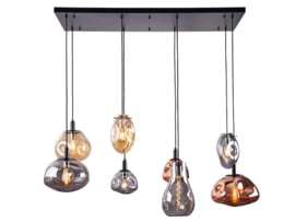 Hanglamp Shirly, 8-lichts met glas