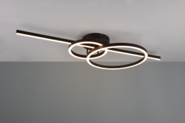 Trio lighting plafondlamp Montilla led, zwart incl. afstandsbediening