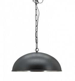 Toplicht hanglamp Lennox small black - inside silver 50 cm