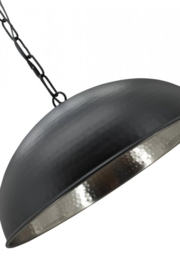 Toplicht hanglamp Lennox small black - inside silver 50 cm
