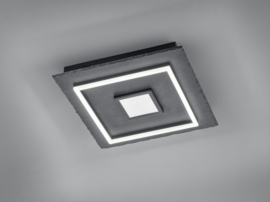 Trio lighting plafondlamp Corbie led, zwart incl. switch dimmer