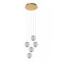 Lucide hanglamp Cintra, 5-lichts transparant rond
