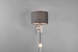 Trio lighting wandlamp Hotel, mat nikkel