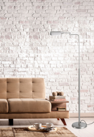 Pujol Lighting vloerlamp Del led, mat nikkel zwenkbaar