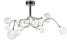 Light trend plafondlamp PN1735-10, 10-lichts mat nikkel