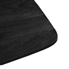 Label 51 Eettafel Blake, zwart mangohout | zwart metaal 130 cm