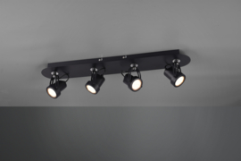Trio lighting plafondspot Goa led, 4-lichts zwart incl. lichtbron
